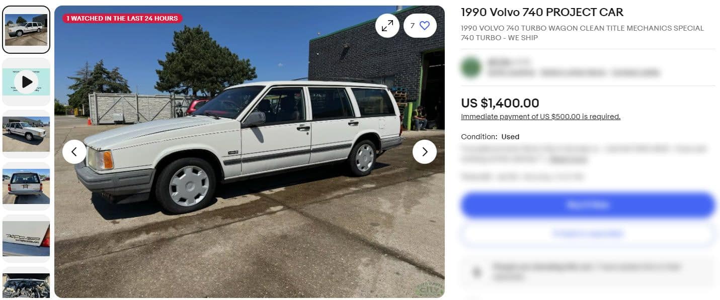 5 Drift Cars That Are Cheaper Than This Sim Racing Wheel - Image 1990 volvo 740 cheap