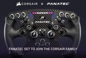 thumbnail corsair takes the wheel at fanatec