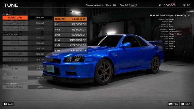 Tokyo Xtreme Racer's Tuning & Customization Revealed - Image nissan skyline r34 gt-r tokyo xtreme racer engine tuning upgrades